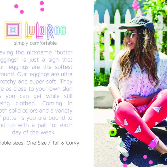 LulaRoe Tall & Curvy buttery soft kaleidoscope print leggings - Picture 7 of 7